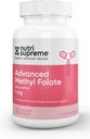 Nutri Supreme Advanced Methyl Folát, Highly Absorbable Active Folát, 1 Mg, Easy One Per Day Vegetarian Capsules, 90 Count
