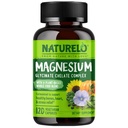 NATURELO Magnézium Glycinát Chelate Complex - 200 mg horčíka s organickou zeleninou na podporu spánku, pokoj, svalová Cramp a stres Relief - Gluten Free, Non GMO - 120 Kapsule