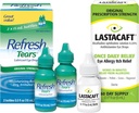 Suchá rana s osviežujúcimi slzami Lubricant Eye Drops, 2 gróf (Pack of 1) + Lastacaft Once Daily Eye Alergy Ich Relief Drops, 60 Day Supply, 0,17 Fl Oz (Pack of 1)