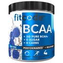 Fitcode Ultra Premium BCAA s 5G čistých BCAA s preukázaným 2:1:1 pomer aminokyselín na pomoc po tréningu zotavenie, Lean Muscle Growth, vytrvalosť, 30 Servings (Blue Raz)