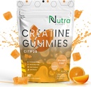 Kreatín Monohydrát Gummy - 5g žuvateľné Monohydrátové Gummy pre mužov a ženy - Zvýšenie sily, Staviteľ svalov - Boosts Energy & Focus - Nízke kalórií, Vegan & Gluten bez Citrus