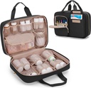Damero Medicine Organizátor, Pill Bottles Storage Travel Bag for Prescription Mediciation, Medical Supplies, Black