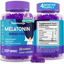 Melatonín Gummies 30 mg pre dospelých - Maximálna sila Melatonínové Gummy pre Relaxáciu a upokojujúce, exogénne Melatonínové doplnky s FOS pre imunitné, Gut zdravie a pH rovnováhu, bez cukru -120 Počet