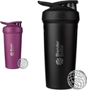 BlenderBottle 24-Ounce nerezové poháre Shaker s drôtom Whisk, Plum a čierna
