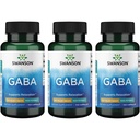 Swanson GABA - Amino Acid Supplement Podpora Pokoj a relaxácia na podporu Restful Sleep - High Potency Formula na podporu zdravej úrovne stresu - (100 kapsúl, 500mg Každý) (3 balenie)