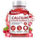Vápnik Citrát 1200 mg Gummy s vitamínom D3: s vápnikom horčíkový zinok Vitamín D3 K2 pre kostnej hmoty Immune - Ultimate Absorpcia vápnik doplnok pre ženy a mužov, bez cukru