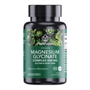 PlantFusion Vegan Magnézium Glycinate Complex 400 mg - Vysoká absorpcia a biologická dostupnosť - Pridružené - Podporuje uvoľnenie svalov, spánok, zdravie kardio, úľavu od stresu a výrobu energie - Negeneticky modifikované