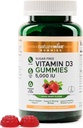 NatureWise Vitamín D3 5000 IU Gummies - Bezcukrová zmes Berry chuť - vitamín D Gumies pre dospelých, podporuje odolnosť, svalovú a kostnú silu -Gelatin-free, non-GMO - 90 Gummies[45-Deň dodávky]