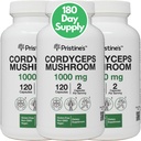 Pristine's Cordyceps Mushroom (3 balenia) 1000 MG - Athletic Performance, Endurance & Imunity Capsule Supplement - 180 Day Supply - Anti Aging Support Antioxidant