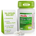 Time-CAP LABS, INC. Včasné Cetirizín HCl 10 Mg 365 Tablety - 24 hodín Alergická úľava od sipotu, Runny nose, Svrbiace vodné oči, Svrbiace hrdlo alebo nos