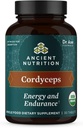 Staroveké nutričné organické Cordyceps tablety, vyrobené s Ashwagandha, podporuje energiu a vytrvalosť, lepok zadarmo, Vegan, Paleo a Keto priateľsky, 30 gróf