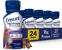 Uistite sa, vysoko proteínové mlieko Čokoláda Výživa Shake, Pripravený na pitie, 16g Bielkoviny a 27 Vitamíny a minerály, 8 fl oz, 24 Balenie