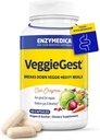 Enzymedica, VeggieGest, Digestive Enzymes, Podpora Príležitostná úľava plynu a kvitnutia od Vegan & Vegetarian Diets, Enzyme Blend pre tráviace zdravie, 60 Počet