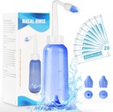 Neti Pot Sinus Rinse fľaša - jemný nosné umývacie fľaše Nosový čistiaci prostriedok pre účinný tlak Irigatio 300 ML s 20 Nosové umývanie soľné balíčky