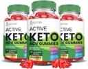 (3 balenia) Active Keto ACV Gummies Advanced Formula 1000MG ActiveKeto Gummies Apple Cider Ocogar Formulated with Pomegranate Beet Juice Powder B12 Vegan Non GMO 180 Gummy