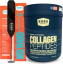 BUBS Naturals Collagen Peptides Powder & Mixing Wand Bundle, Collagen for Women & Men, Hydrolyzed Peptides, Neochutená pasta zvýšil trávu Fed, Keto Friendly, 20 oz Collagen Tub (28 Servings) +1 Wand