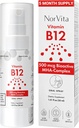 Vitamín B12 Spray 500 mcg (150 Servings) - Quick Absorbtion MHA Complex (Metylkobalamín, hydroxykobalamín, Adenozylkobalamín) - Vegan, non-GMO, Liquid B12 Supplement