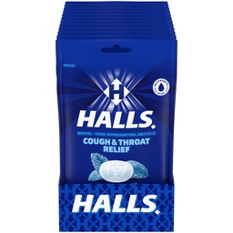 HALLS Cough and Throat Relief Mentho-Lyptus Cough Drops, 12 vreciek 30 (360 celkových kvapiek)