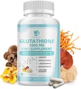Glutatión Supplement 1 000 mg, Huba Supplement with Vitamín C, Niacin - Pečeň Detox, Imunitná podpora a antioxidant, Redukované L-Glutatión 120 Vegan Kapsule - Non GMO