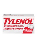 Tylenol Pravidelná sila Tablety s 325 mg acetaminofénu, Horúčka Redukcia a bolesť Reliyver pre bolesti hlavy, bolesti chrbta, bolesti svalov, bolesti kĺbov a menštruačných kreatúr, 100 ot