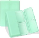 FYY Daily pilulky Organizátor, 7 kompartmenty Prenosné pilulky Prípad Travel pilulky Organizátor, [Folding Design] Pill Box pre Purse Pocket držať vitamíny,kod Pečeňový olej,Doplnky a medikácie zelená