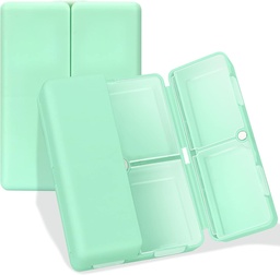 FYY Daily pilulky Organizátor, 7 kompartmenty Prenosné pilulky Prípad Travel pilulky Organizátor, [Folding Design] Pill Box pre Purse Pocket držať vitamíny,kod Pečeňový olej,Doplnky a medikácie zelená