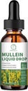 Mullein kvapky pre pľúca, Mullein Leaf Extract 1000MG pre dýchacie cesty, Immune & Digestion Support, s Quercetin, Marshmallow, bazy, Black Cumin Seed, Hypromelain, non-GMO, Vegan, 2 Fl Oz