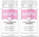 (2 balenie) FemiPro Bladder Control Pills - Pôvodné FemiPro kapsule, Femi Pro Bladder Control Suplement, Probitic FemiPro Pilulky pre celkové zdravie a wellness Recenzie, 60 Kapsule 2 mesiace