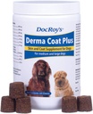 Revival Animal Health Doc Roy's Derma Coat Plus Skin & Coat Supplement for Medium/Veľké psy - 60 ct Chews
