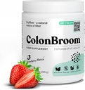 ColonBroom Psyllium Husk Powder (Jahoda) - Colon očistiť pre Bloating Relief & Gut Health - Colon Broom Powder Drink - Vegan, Gluten Free, Non-GMO Fiber Powder Supplement, 50 Služieb