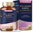 Totaria Inozitol Supplement - 3075mg Myo-Inozitol & D-Chiro Inozitol Capules Plus vitamín D3, folát, ideálny pomer 40:1 - Hormonálna rovnováha pre ženy a ovariána* Podpora 