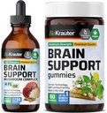 BIO KRAUTER Podpora mozgu 60 Gumies & Brain Support Mushroom Tinture 4 Fl. Oz.