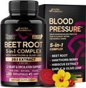 Repa Root Kapsule - Zdravý krvný tlak Podpora Supplement** pre Heart & Circulation Support - s Hawthorn Berry, Hibiscus & Cesnak - Oxid dusnatý na energiu - Vyrobené v USA, 120 Kapsule