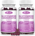 2 balenie Glukozamín Chondroitín Gummies Extra sila w/MSM, elderberry, kyselina hyalurónová Chewable Joint Suplement Suplement for Women,Men, Adults-Antioxidant Podpora pre spoločný komfort a mobilita