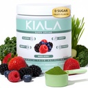 Kiala Nutrition Super Greens, Organic Greens Powder with Spirulina & Chlorella for Digestion, Gut Health, Imunity, Energy, Gluten Free, Vegan, Sugar Free, Mixed Berry, Spectra Blend, 30 Servings