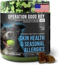 O.G.B. Operation Good Boy - SRE: Skin/Coat/Allergy Supplement for Pets - 90 Count Soft Chews - 12.7 oz - Made Natural Ingredients - veterán vlastní