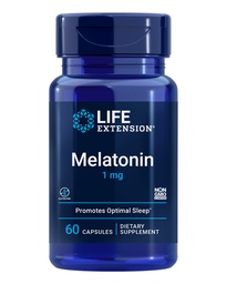 Life Extension Melatonin 1 mg - Pre pokojnú noc, hormonálnu rovnováhu a imunitné zdravie - okamžité uvoľnenie - bezlepkové, non- GMO - 60 kapsúl
