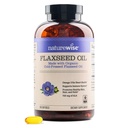 NatureWise Ľanový olej 1,242 mg, Ryby bez Omega 3 6 9 so 720mg ALA, Dietary Supplement for Heart Health Support - Organic, Cold Pressed, Non-GMO - 240 Softgels[8-Month Supply]