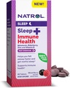 Natrol Sleep + Imunitné zdravie Melatonín 6 mg s bazami, zinkom a vitamínom D, diétny doplnok pre odpočinkový spánok a imunitnú podporu, 60 zmiešaných tabliet Berry-Flavored, 60 dní