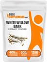 BulkSupplementments.com Biela vŕbová kôra extrakt prášok - bylinné doplnky, biela vŕbová kôra prášok - bez lepidla, 400mg na servírovanie, 500g (1,1 lbs) (pack of 1)