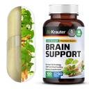 BIO KRAUTER Brain Support Supplement - 100 Count - 1300 mg Blend of Ashwagandha, Panax Ginseng a Ginkgo Biloba - Vegan, žiadne plnenie