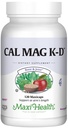 Maxi Health Muži a ženy 500 mg Vápnik s vitamínom D3 (2000 IU), horčíkom (250 mg) a vitamínom K2 (150 μg) - Kosť, zuby a spoločná podpora - 120 kapsúl