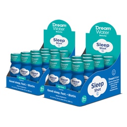 Dream Water Beauty Sleep Aid Drink Supplement; Melatonin 5 mg, GABA, 5-HTP, Plus Biotin pre zdravú pokožku, vlasy a nechty; 2,5 oz Liquid Sleep Shots, Zen Tonic 24-Count