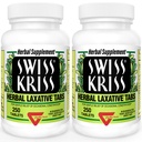 Swiss Kriss Herbal Laxative Tablets, Natural Laxatives for Cescape Relief, Senna Laxative, 250 tabliet, (Stock of 2)