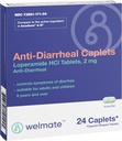 WELMATE - Anti-Hraeol Caplets (24 Caplets) - Loperamid HCL 2 mg - Hnačka Symptom Relief - Upset Žalúdočný Reliever - Anti Hnačka Pills - Over-The-Counter Medication