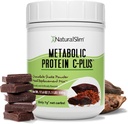 Prášok NaturalSlim Protein s vitamínmi a minerálmi Metabolický C-Plus - prášok na výmenu jedla obohatený vitamínom C, zinkom a aminokyselinou - čokoládový proteín prášok 10 podáva 1,1 lb.