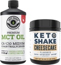 Ľavé pobrežie Výkon 100% Kokosový MCT olej Tekutý, 32oz + Cheesecake Keto Meal Replacement Shake, 16oz