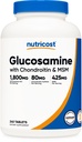 Nutricost Glukozamín 1800 mg s chondroitínom & MSM, 240 tabliet, 120 dávok - non-GMO, bez lepidla