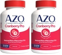 AZO Cranberry Pro Urinary Tract Health Supplement 600mg PACRAN, 1 Serving: More Than 1 Glass of Cranberry Juice, Sugar Free Cranberry Pills, Non-GMO 100 Softgels (Pack of 2)
