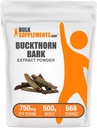 BulkSupplementments.com Buckthorn Bark Extract Powder - Buckthorn Bark Powder, Herbal Supplement - Vegan & Gluten Free, 750mg per Serving, 500g (1,1 lbs) (Pack of 1)